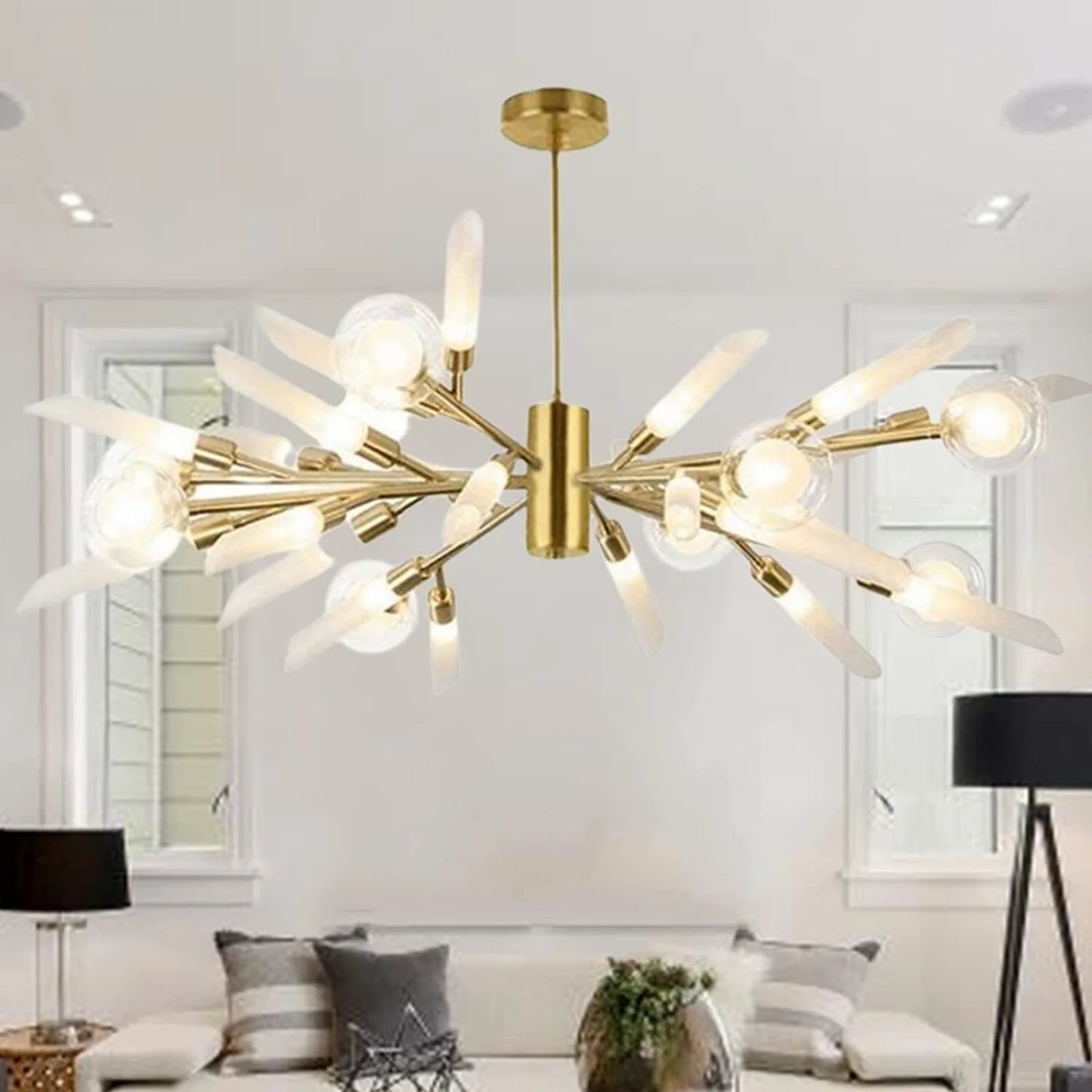 White Glass Ball Pendant Light