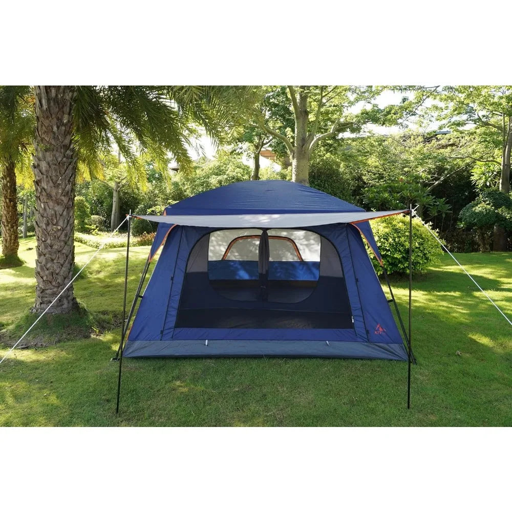Large 10-12 Person 2 Room, Straight Wal Family Cabin Tent