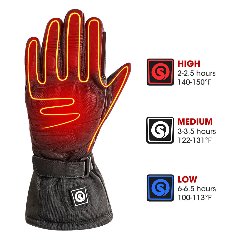 Goatskin, Thermal Winter Motorcycle Riding Gloves for men & Women