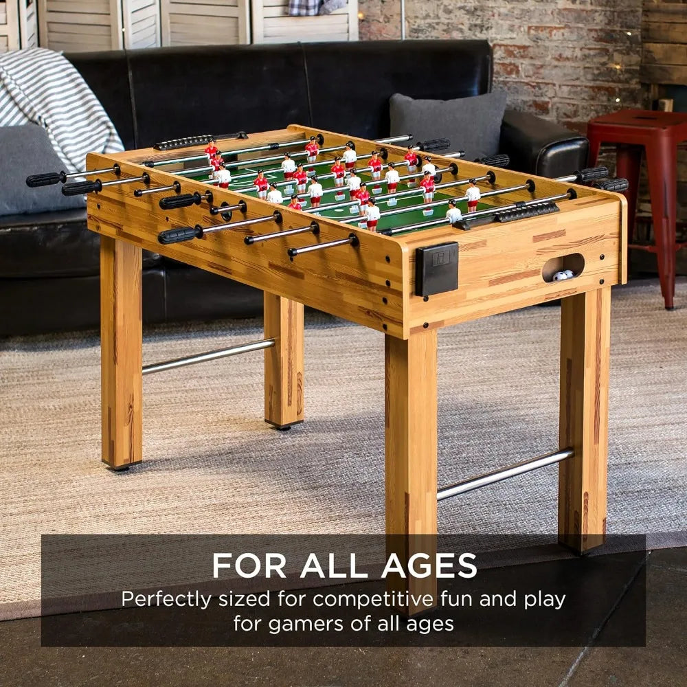 48in Foosball Table w/ 2 Balls, 2 Cup Holders