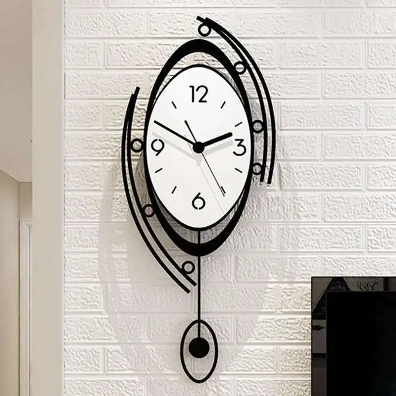 Vintage Style Silent Quartz Metal Wall Clock