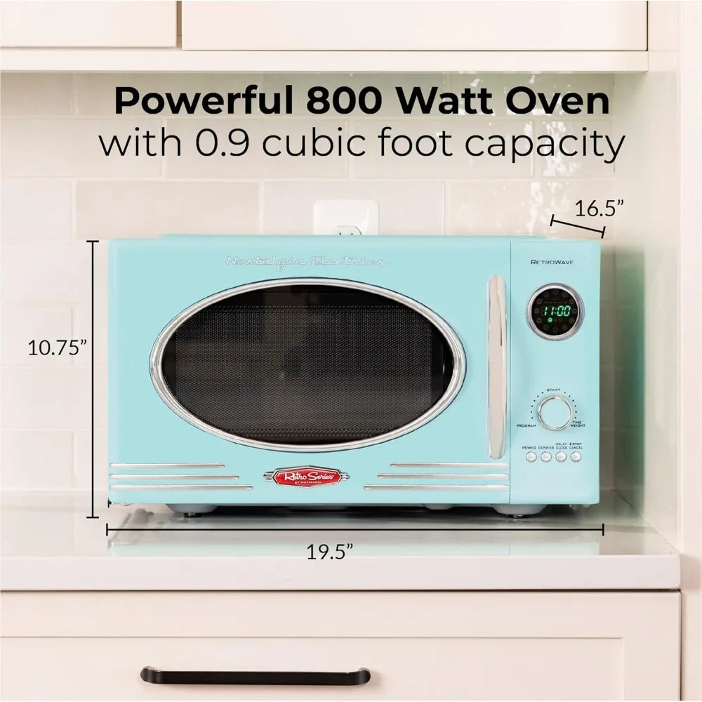 Retro 800-Watt Countertop Microwave