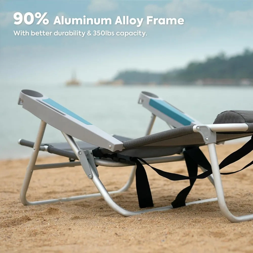 Heavy Duty Folding Beach Chairs 350lb Capacity