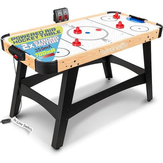 58" Air Hockey Table with Strong Motor, Digital LED Scoreboard,