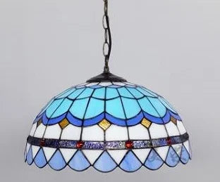 Tiffany Stained Glass Retro Mediterranean LED Chandelier