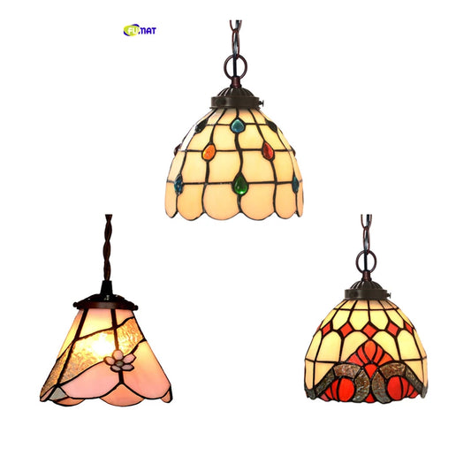 Tiffany Stained Glass Retro Mediterranean LED Chandelier