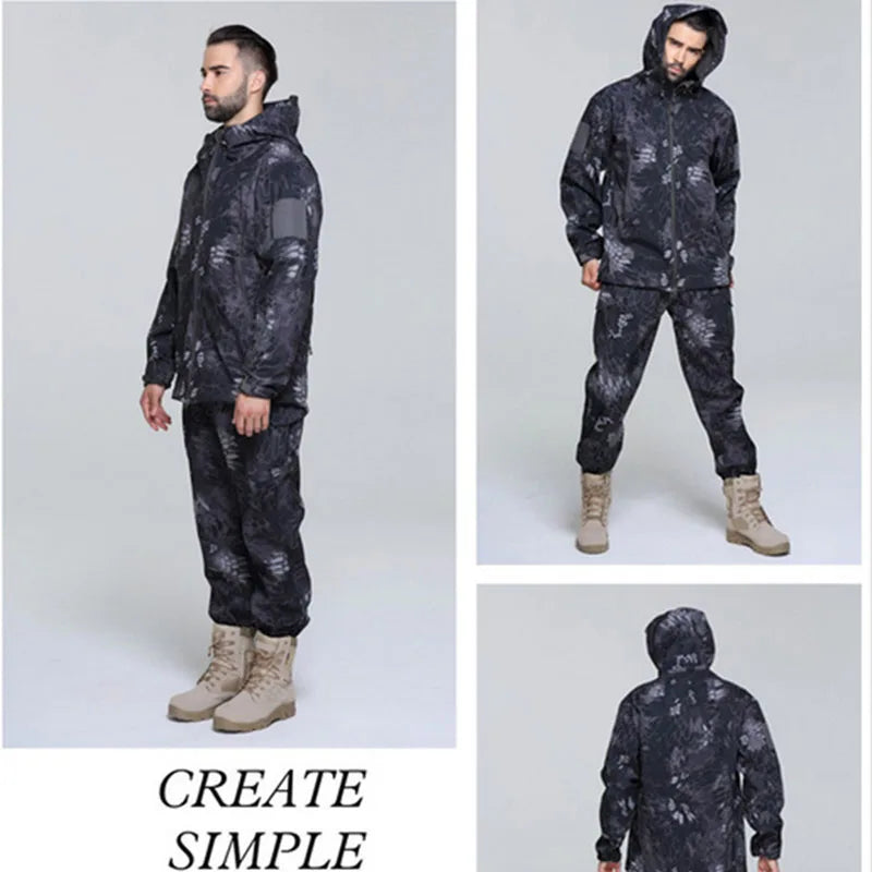 Fleece Waterproof Tactical Thermal Camo Clothes