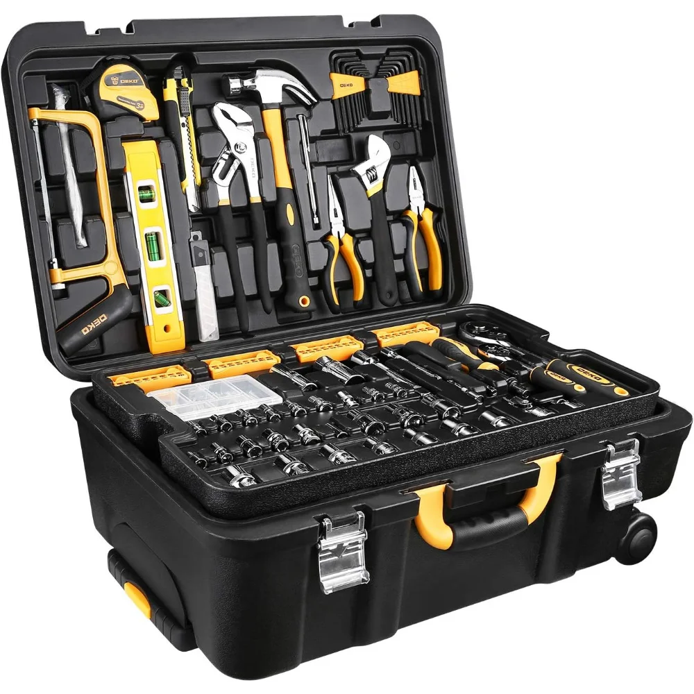 258 Piece Tool Kit with Rolling Tool Box