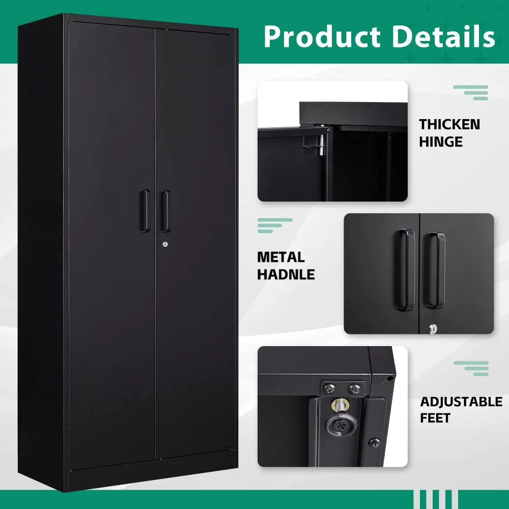 72'' Steel Storage Cabinet with Locking Door,