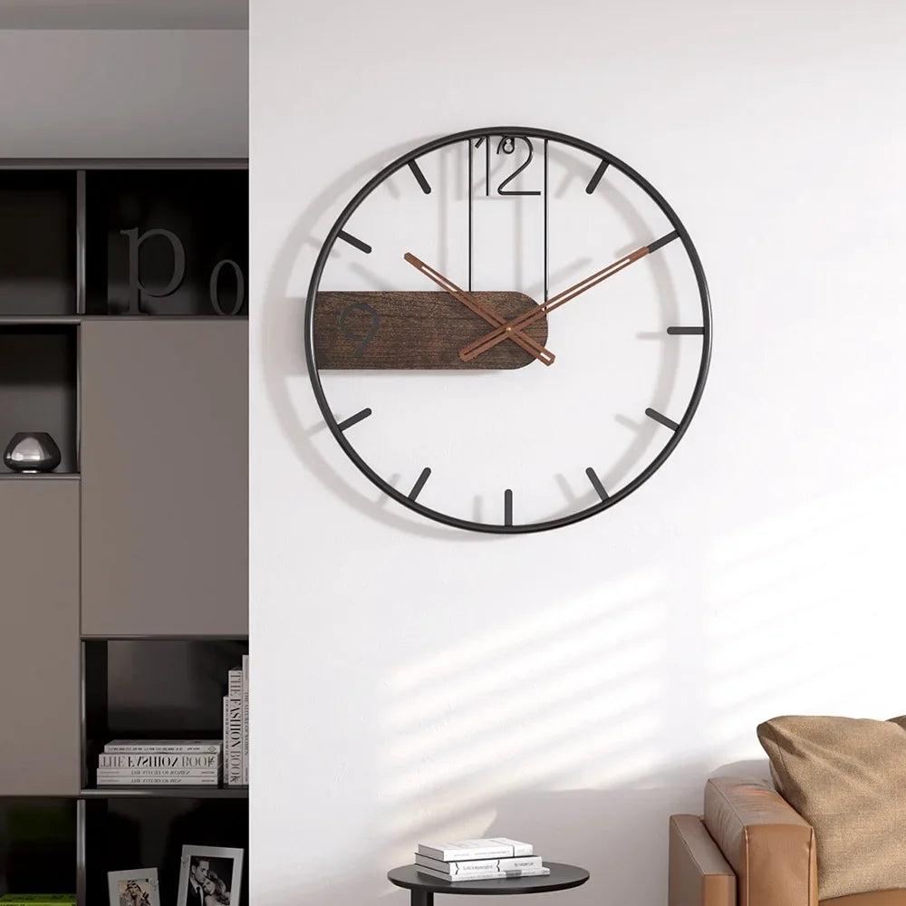 Large Size 3D Nordic Round Iron Wall Clock