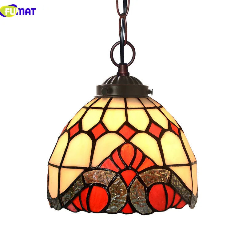 Tiffany Stained Glass Retro Mediterranean LED Chandelier