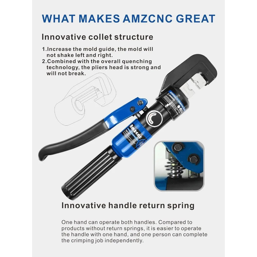 8 US TON Hydraulic Crimping Tool and Cable Cutter