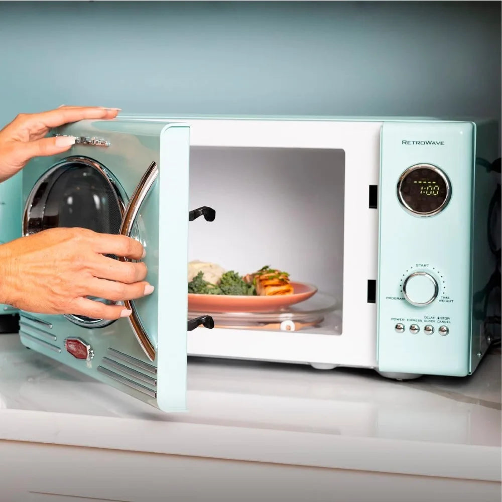 Retro 800-Watt Countertop Microwave