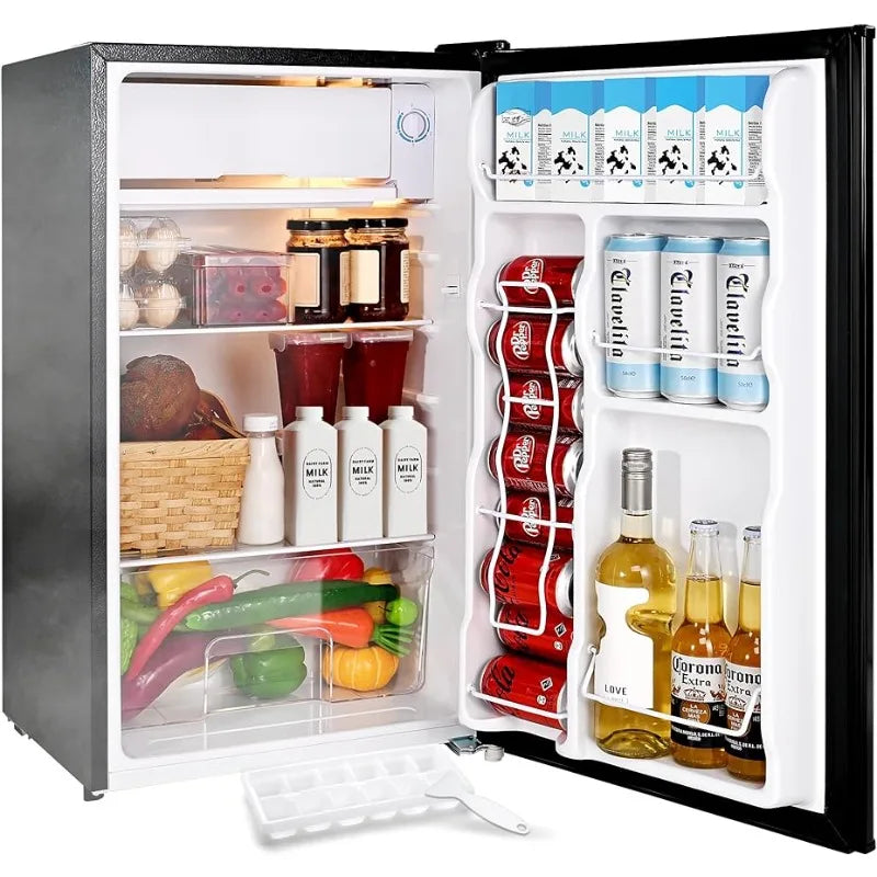 3.2 Cu. Ft Mini Fridge with Freezer &  LED light