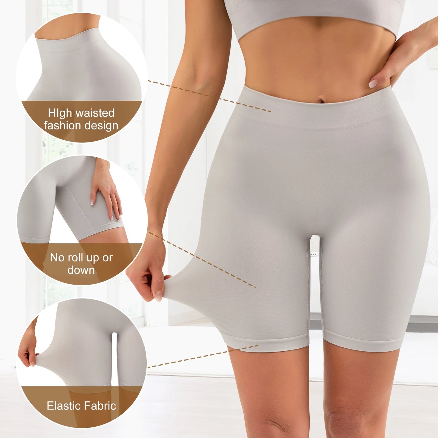 Women's Seamless Comfort Under Dress Slip Shorts