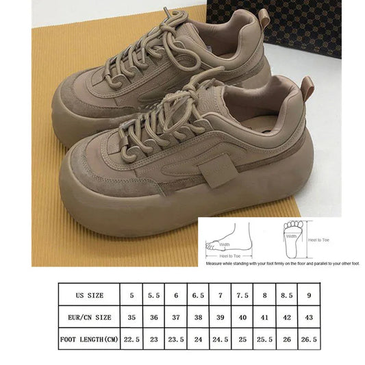 High Platform, Warm Casual Female Winter Chunky Sneakers