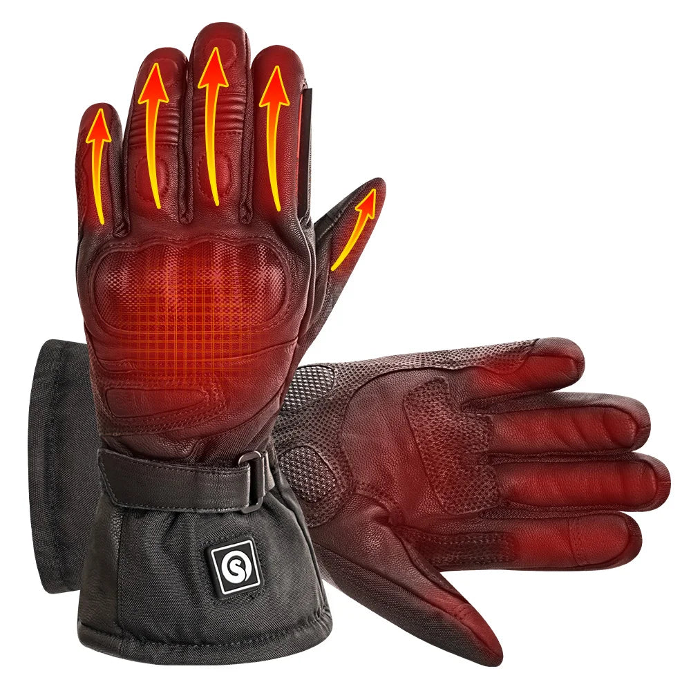 Goatskin, Thermal Winter Motorcycle Riding Gloves for men & Women