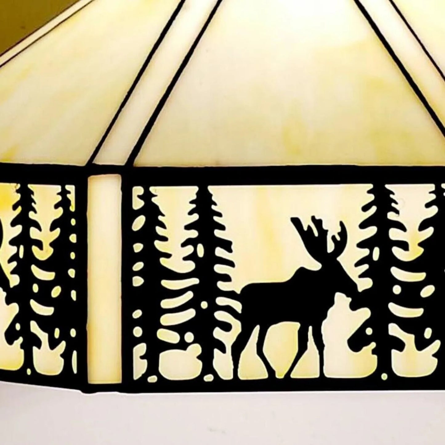 Vintage , elk forest Tiffany light