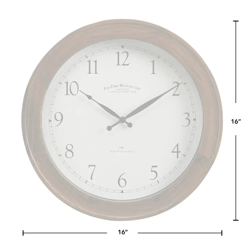 Large 16" X "2 X 16" Traditional Analog Wall Clock
