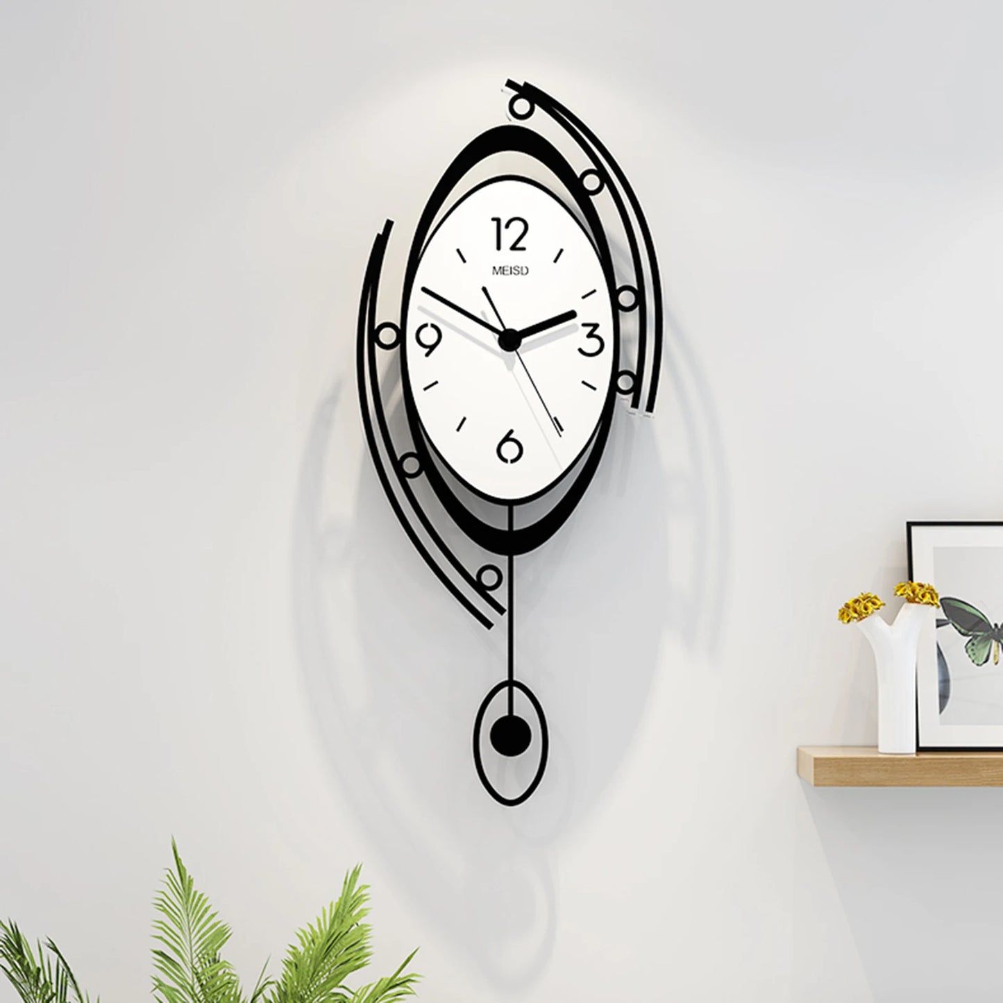 Vintage Style Silent Quartz Metal Wall Clock