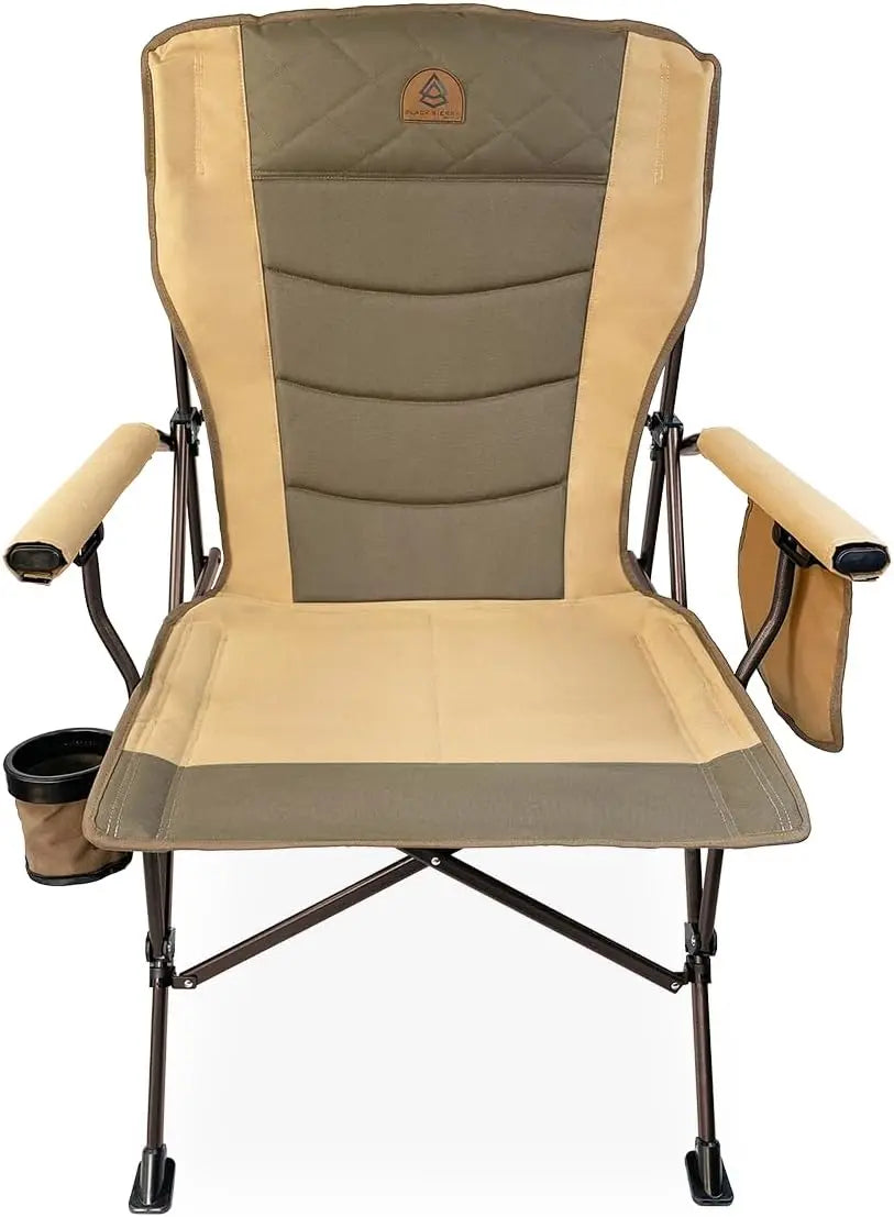 Durable Oversized Steel-Frame Folding Chair for Camping & Fishing